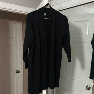 a new day Black Open-Front Long Cardigan Sweater